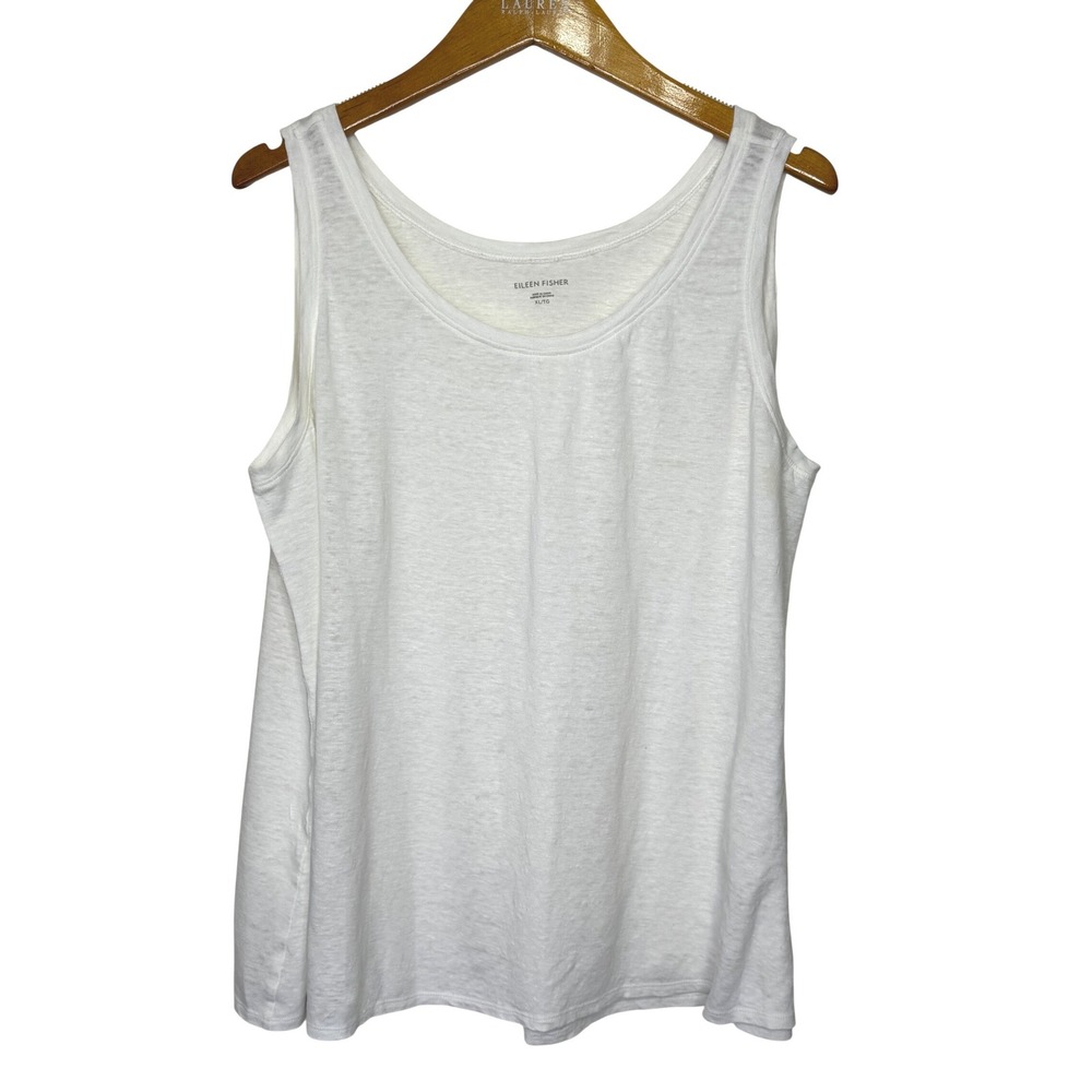 Eileen Fisher Linen Tank Top XL White